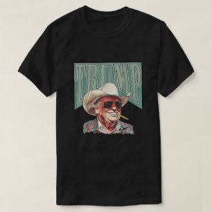 Donald Trump as a Cool Cowboy Funny Trump Cowboy T-Shirt