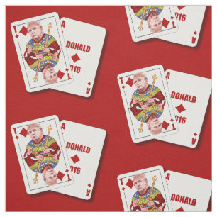 Donald Trump As Blackjack Cards For President 2016 Fabric