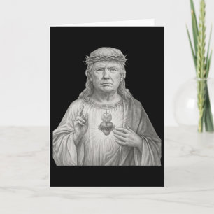 Donald Trump As Jesus - Faith And Patriotism For C Card