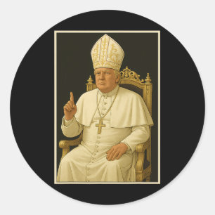 Donald Trump As Pope Vatican Meme 1  Classic Round Sticker