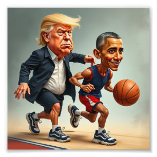 Donald Trump Barack Obama Photo Print