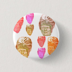 Donald Trump Beehive Print Pin