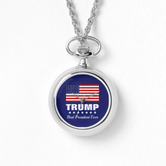 DONALD TRUMP BEST PRESIDENT EVER NECKLACE WATCH