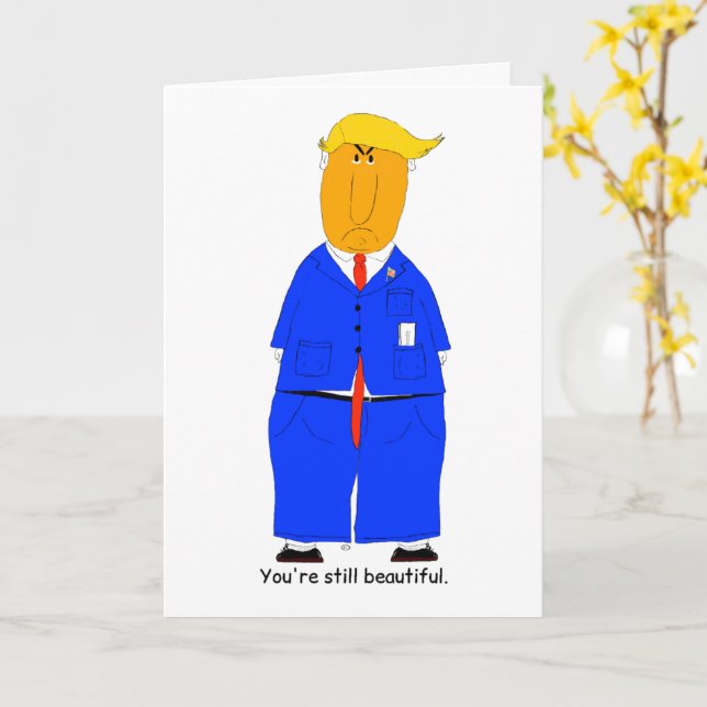 Donald Trump Birthday Card  (Yellow Flower)