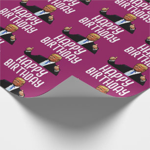 DONALD TRUMP BIRTHDAY WRAPPING PAPER