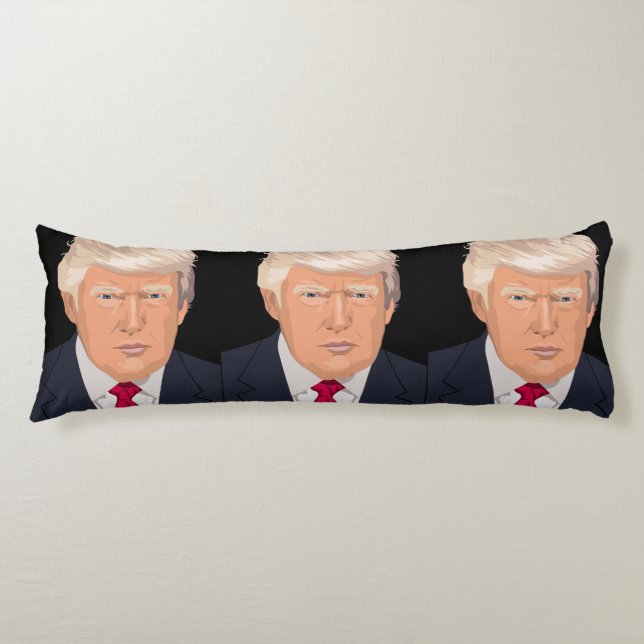 DONALD TRUMP BODY PILLOW REVERSIBLE  (Front)
