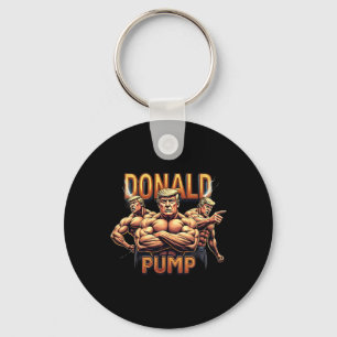Donald Trump Bodybuilding Funny Gym Meme Humour Key Ring