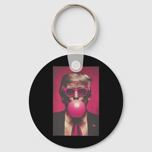 Donald Trump Bubble Gum 2024  Key Ring (Front)