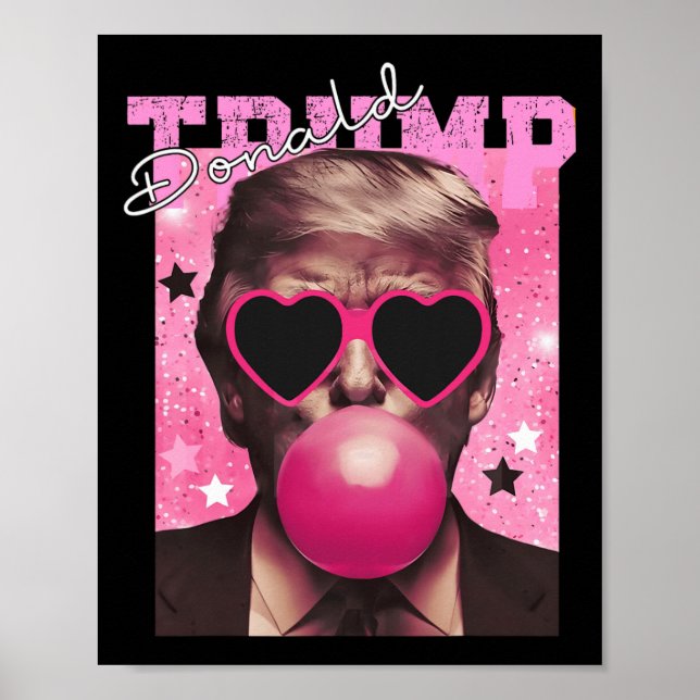 Donald Trump Bubble Gum Pink Sungles  Poster (Front)