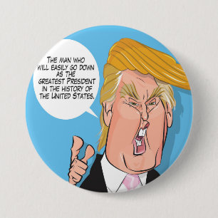 Donald Trump Cartoon Button