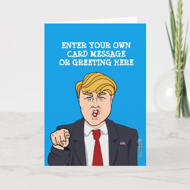 Donald Trump Cartoon Card (Front)