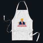 Donald Trump cartoon funny chef BBQ apron for men<br><div class="desc">Donald Trump cartoon funny chef BBQ apron for men. Add your own humorous braggadocious text. Custom cooking aprons in khaki beige, yellow and plain white. Cool Father's day gift idea for chef cook dad, best father, greatest grandpa. Also fun for grandfather, brother, friends, family, uncle, co worker, best friend, boss...</div>