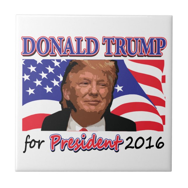 Donald Trump Ceramic Tile (Front)