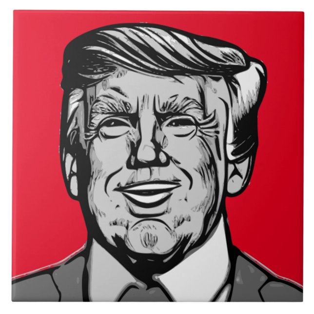 DONALD TRUMP  CERAMIC TILE (Front)
