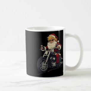Donald Trump Christmas Biker Motorbike Funny Santa Coffee Mug