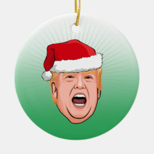 DONALD TRUMP Christmas Ceramic Ornament