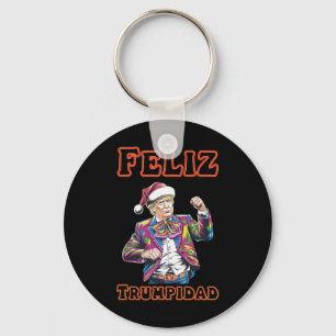Donald Trump Christmas Feliz Trumpidad 1 Key Ring