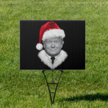 Donald Trump Christmas Funny Santa Hat Gift  Garden Sign<br><div class="desc">Donald Trump Christmas Funny Santa Hat Gift</div>