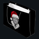 Donald Trump Christmas Funny Santa Hat Gift  Large Gift Bag<br><div class="desc">Donald Trump Christmas Funny Santa Hat Gift</div>
