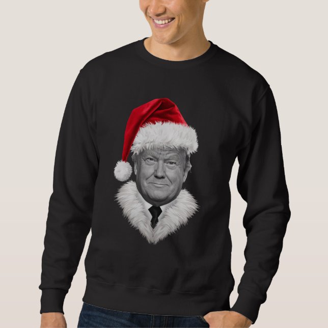 Donald Trump Christmas Funny Santa Hat Gift  Sweatshirt (Front)