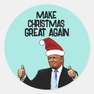 DONALD TRUMP CHRISTMAS GREAT AGAIN STICKERS
