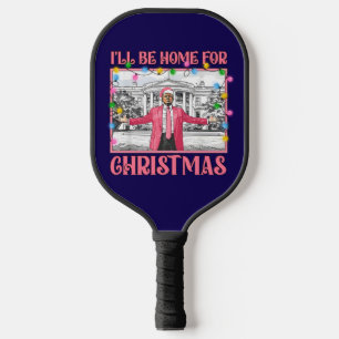 Donald Trump Christmas I'l Be Home Pickleball Paddle