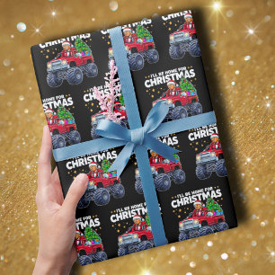 Donald Trump Christmas   I'll Be Home for Xmas Wrapping Paper