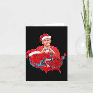 Donald Trump Christmas Red Usa Coverage Trump Xmas Card