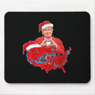 Donald Trump Christmas Red Usa Coverage Trump Xmas Mouse Pad
