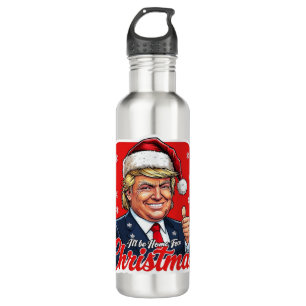 Donald Trump Christmas Santa Claus Art 710 Ml Water Bottle