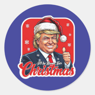 Donald Trump Christmas Santa Claus Art Classic Round Sticker