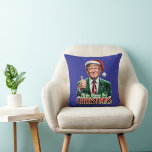 Donald Trump Christmas Santa Hat Thumbs Up Cushion