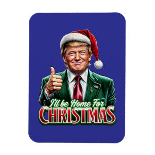 Donald Trump Christmas Santa Hat Thumbs Up Magnet