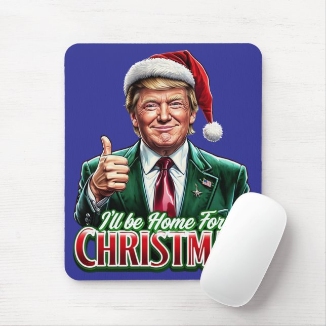 Donald Trump Christmas Santa Hat Thumbs Up Mouse Pad (With Mouse)