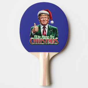 Donald Trump Christmas Santa Hat Thumbs Up Ping Pong Paddle