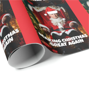 DONALD TRUMP CHRISTMAS SANTA WRAPPING PAPER
