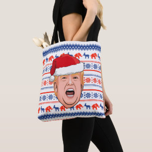 DONALD TRUMP Christmas Tote Bag