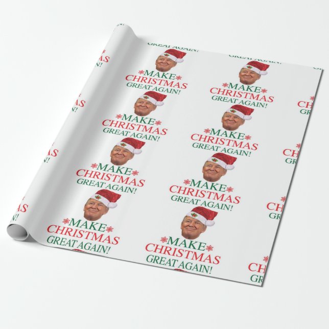 Donald Trump Christmas Wrapping Paper (Unrolled)
