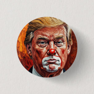 donald trump clown 3 cm round badge