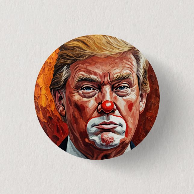 donald trump clown  3 cm round badge (Front)