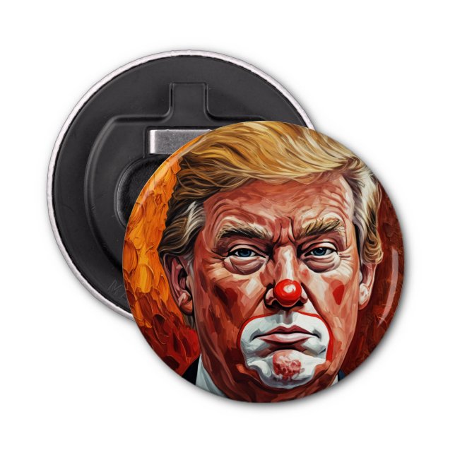 donald trump clown  bottle opener (Front)