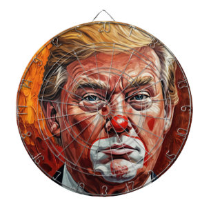 donald trump clown dartboard