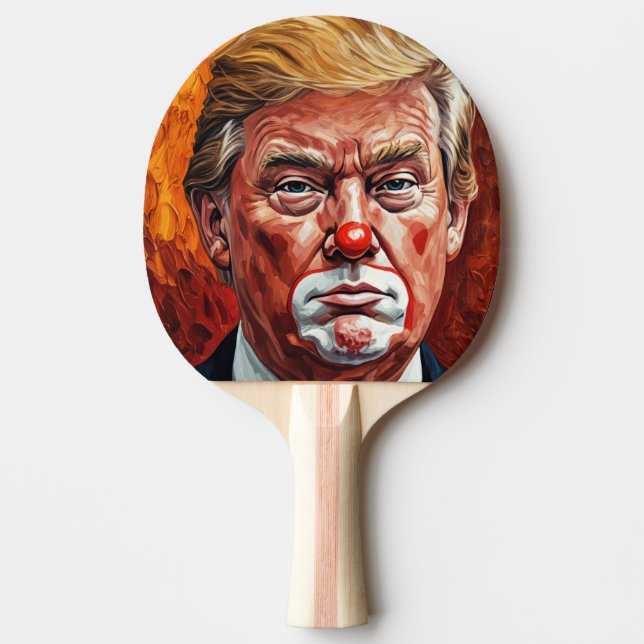 donald trump clown ping pong paddle (Front)