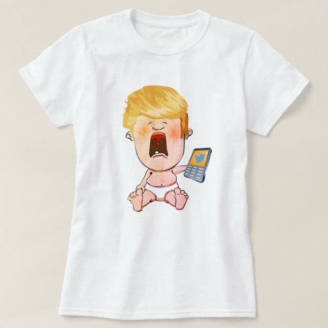 Donald Trump Crying Baby T-Shirt (Design Front)
