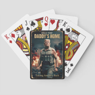 Donald Trump Daddy's Home Funny Christmas Movie Playing Cards
