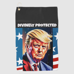 DONALD TRUMP DIVINE PROTECTION 2024 GOLF TOWEL
