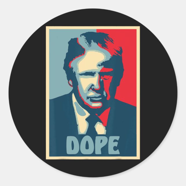 Donald Trump Drug Election Fun President Usa  Classic Round Sticker (Front)