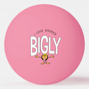Donald Trump Emoji - I Love America Bigly Ping Pong Ball
