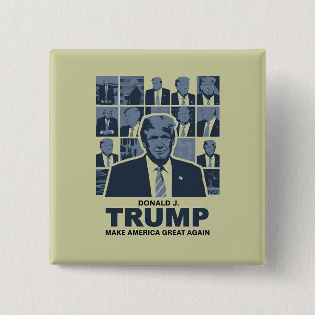 DONALD TRUMP ERA 15 CM SQUARE BADGE (Front)