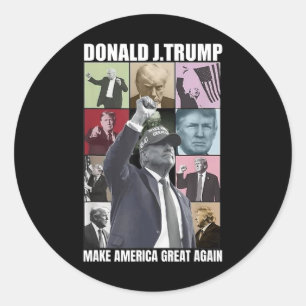 Donald Trump Era Official 2024 Official Donald Tru Classic Round Sticker